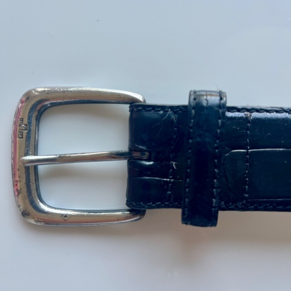 Ralph Lauren women’s alligator belt with sterling silver buckle main image 11